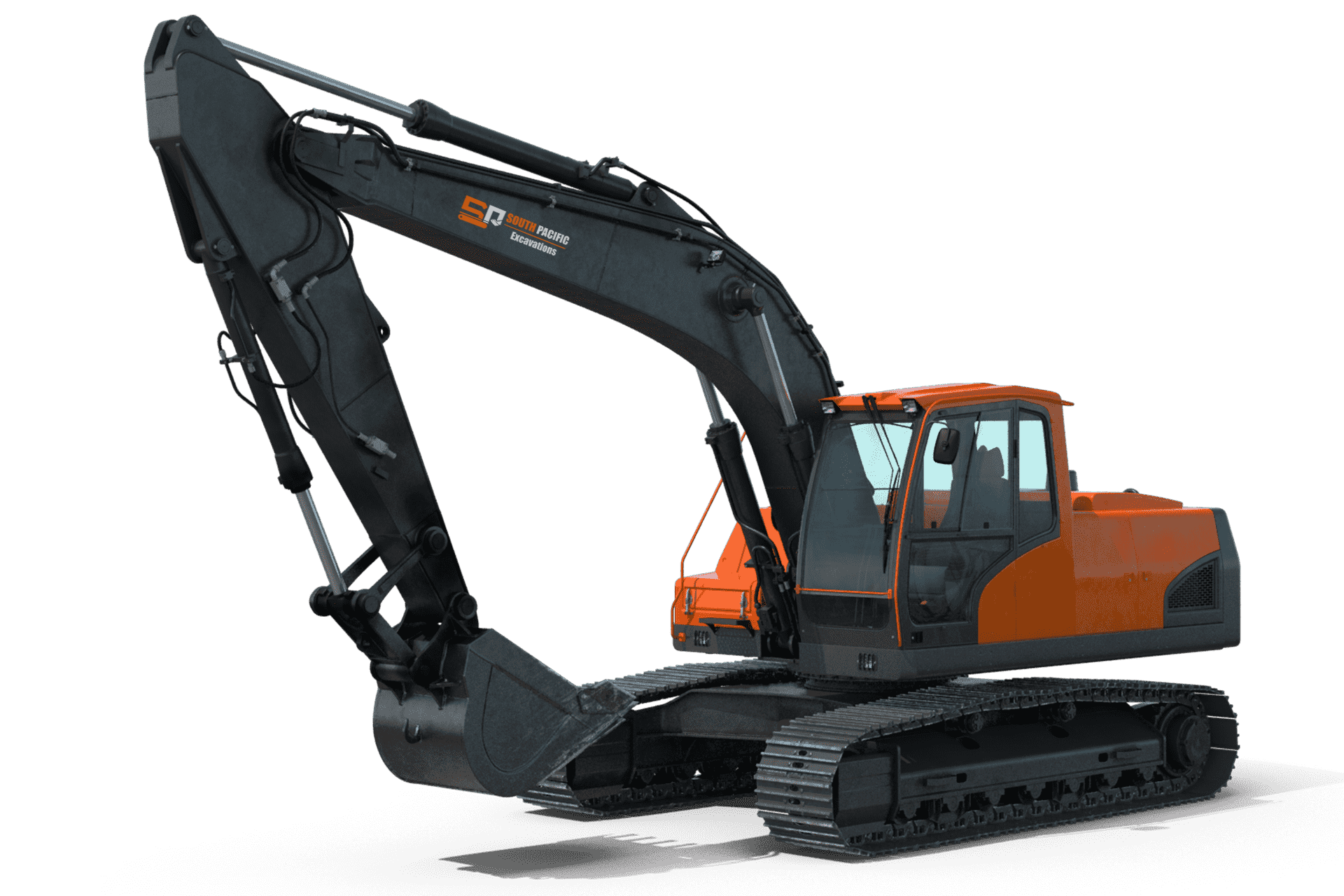 Excavator at a work site